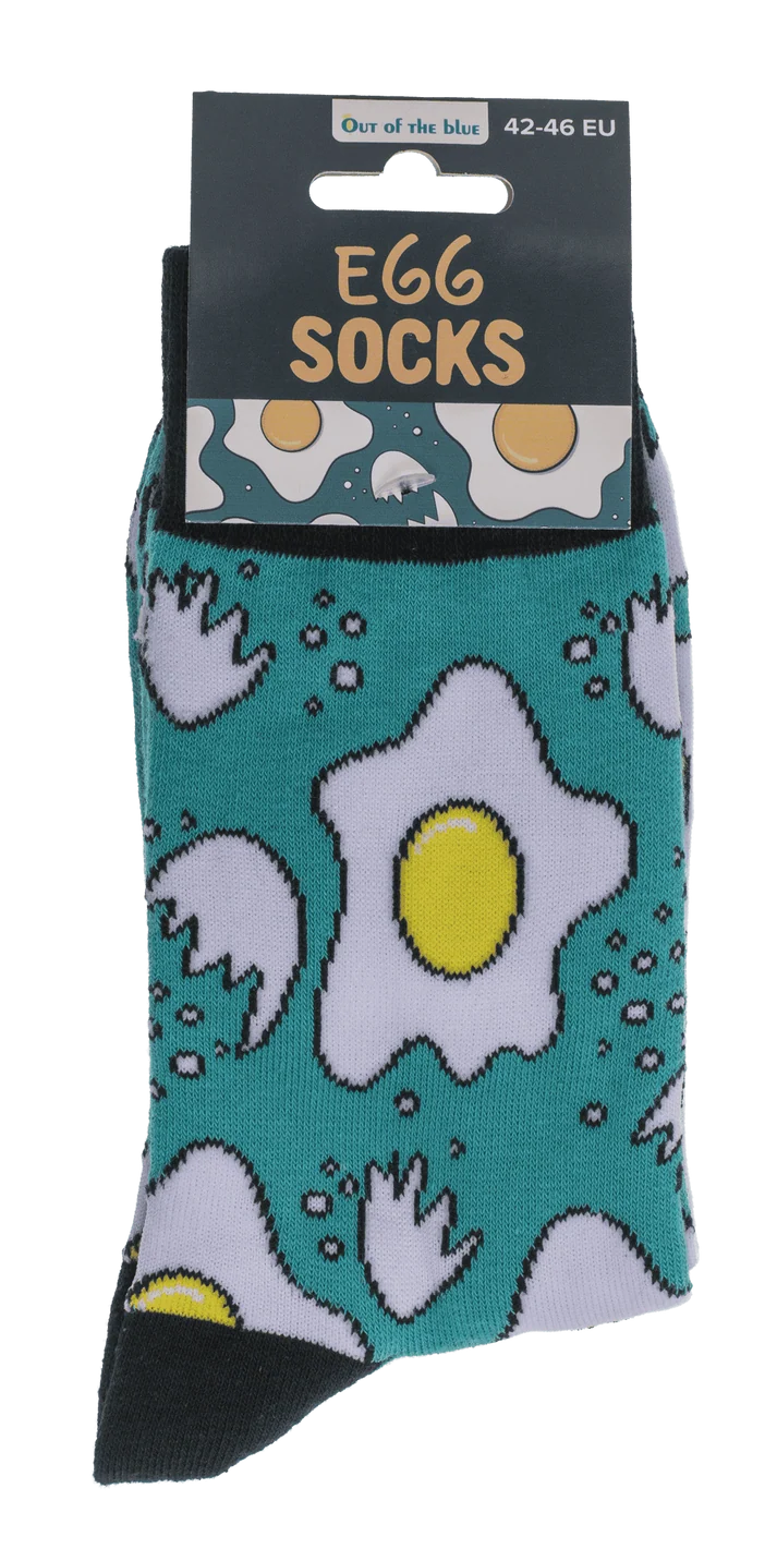 Calcetines de huevos fritos con etiqueta Egg Socks