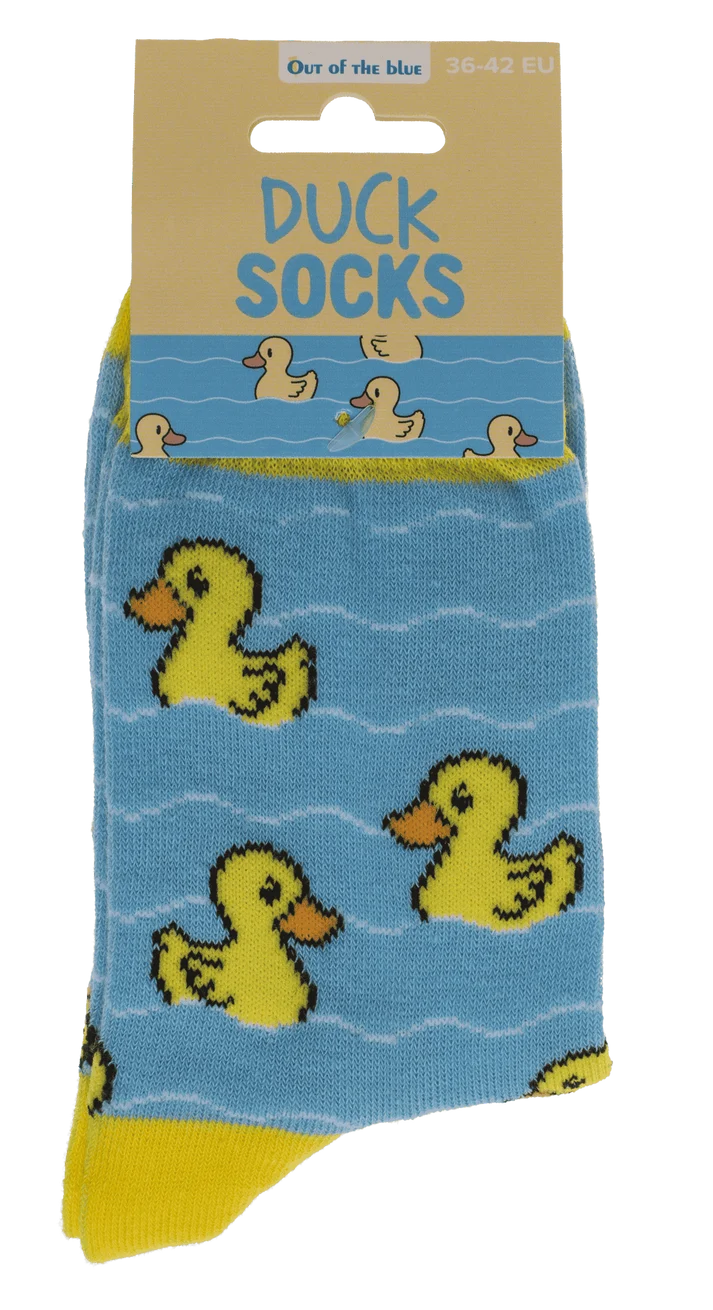 Calcetines Duck Socks plegados con etiqueta de cartón talla 36-42