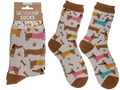 Calcetines perro salchicha con jerséis de colores, presentación Dachshund Socks
