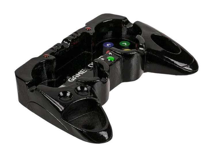 Cenicero de poliresina con forma de mando de videojuego Game Over