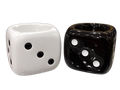 Cenicero dado cerámico blanco y negro, modelos disponibles