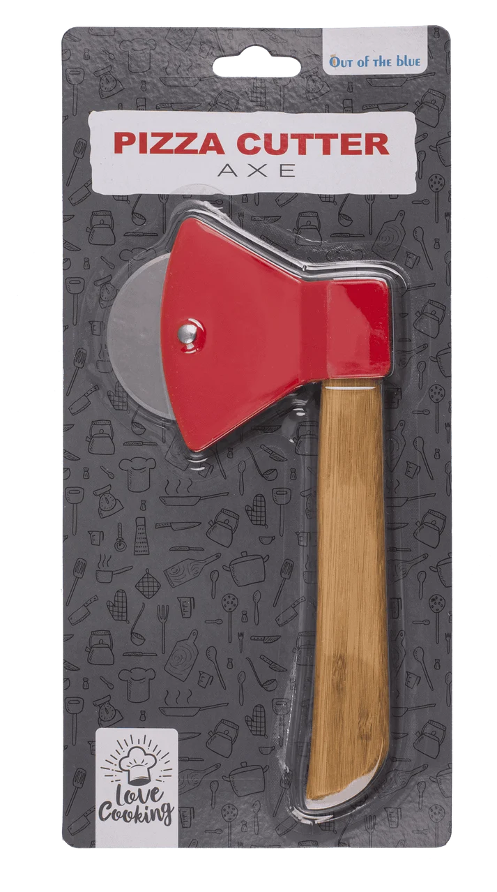 Cortador de pizza hacha presentado en blister