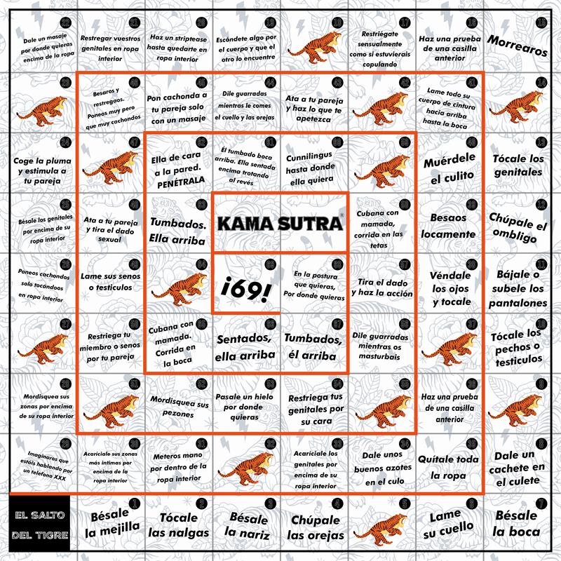 El Salto del Tigre - tablero del juego erótico