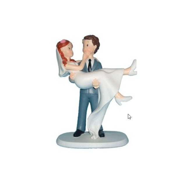 Figura para tarta de boda con novios en brazos