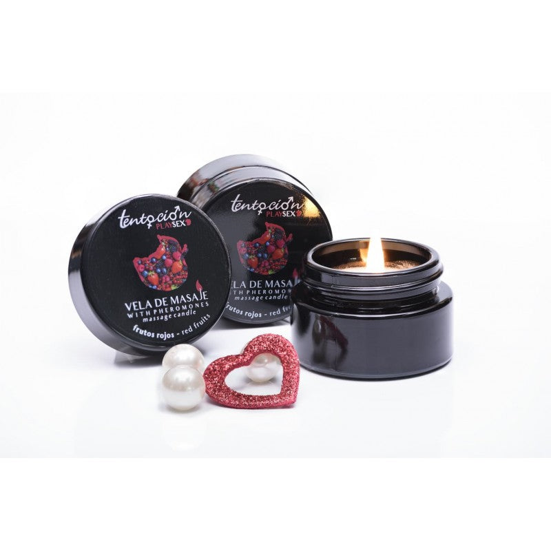 FRUTOS ROJOS VELA DE MASAJE CON FEROMONAS 20ML
