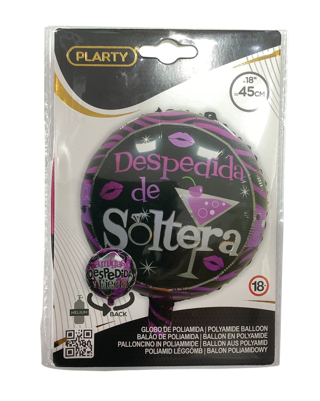 Globo para despedida de soltera de 48 cm, diseño por ambas caras, apto para helio no incluido