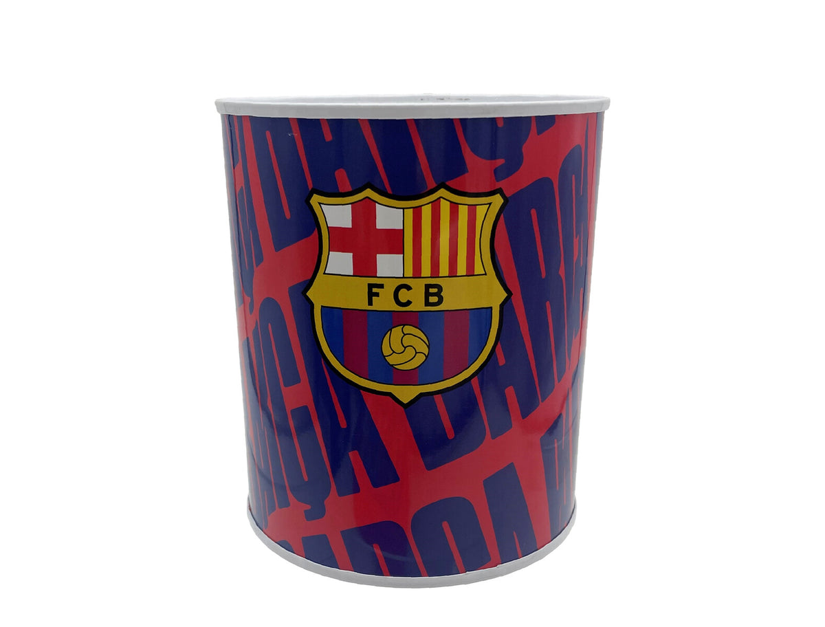 Hucha metálica oficial FC Barcelona vista frontal
