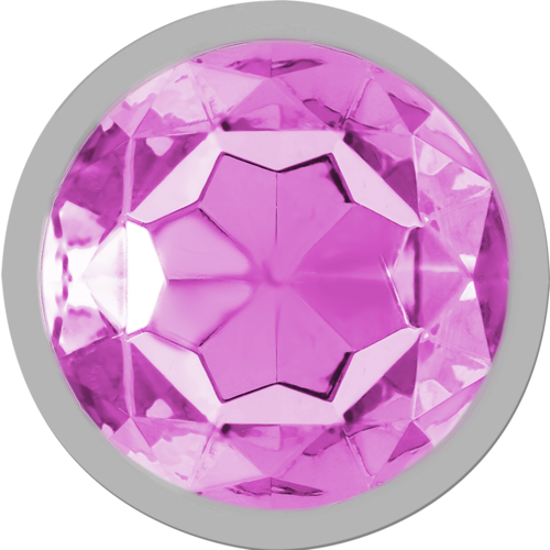 PLUG ANAL METAL ALUMINIO CON CRISTAL ROSA TALLA M