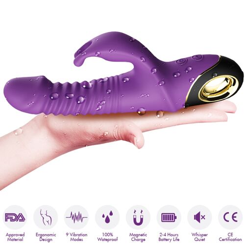 Armony Zing – Vibrador Rabbit con Empuje y 9 Vibraciones Violeta