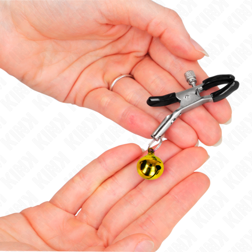 Kink – Pinzas para Pezones Ajustables con Campanillas Doradas 6 cm