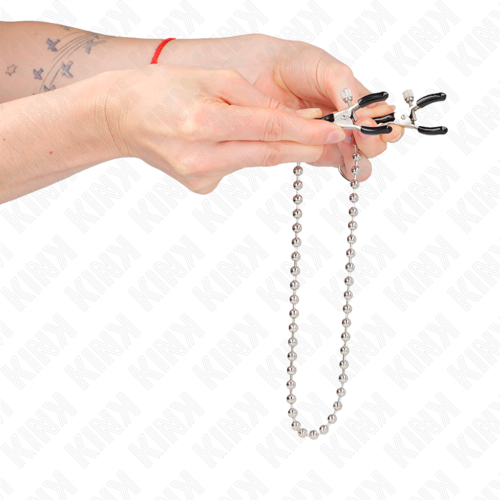 Kink – Pinzas para Pezones Ajustables con Cadena de Bolas 30 cm