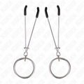KINK - PINZAS PARA PEZONES FINA CON ARO PLATEADO 7 CM