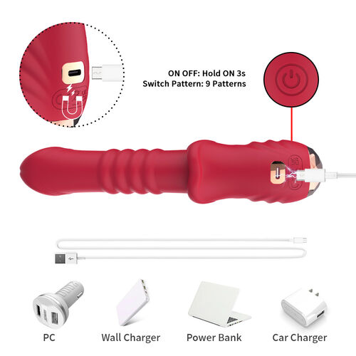Armony – Vibrador con Empuje para Punto A y 9 Vibraciones Rojo