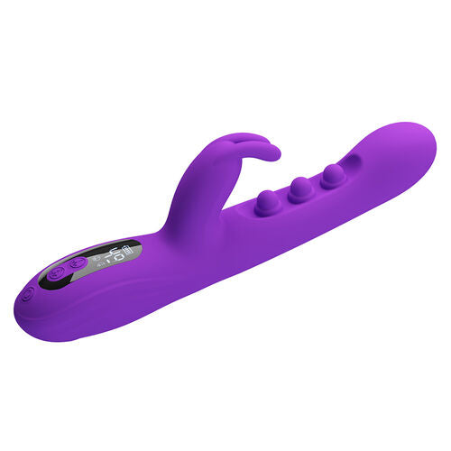 PRETTY LOVE SABIEN – VIBRADOR RABBIT CON GOLPETEOS Y PANTALLA LED