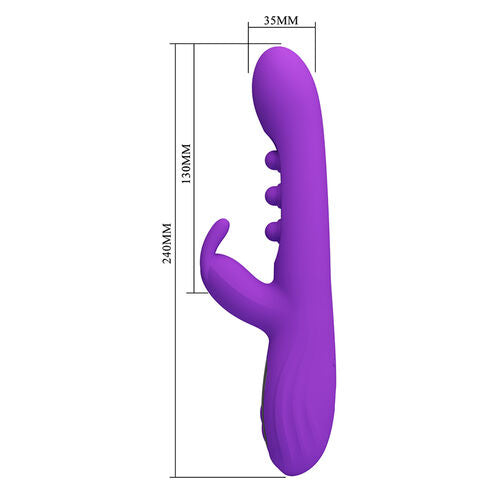 PRETTY LOVE SABIEN – VIBRADOR RABBIT CON GOLPETEOS Y PANTALLA LED
