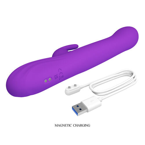 PRETTY LOVE SABIEN – VIBRADOR RABBIT CON GOLPETEOS Y PANTALLA LED