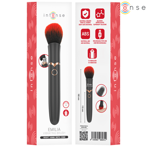 Intense Emilia – Vibrador Brocha Sensorial con 10 Vibraciones 16 cm