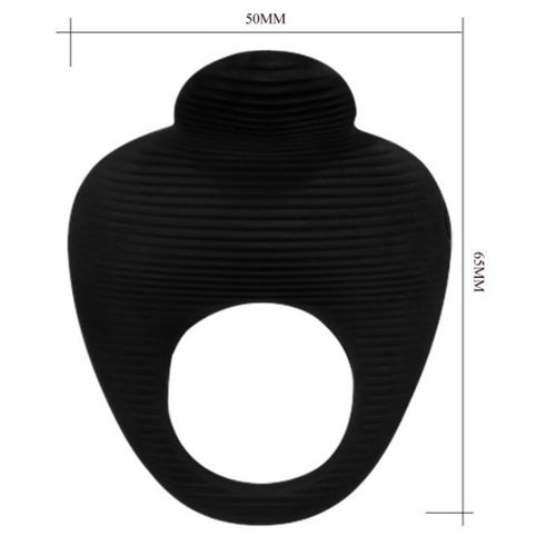 PRETTY LOVE THIMBLE – ANILLO VIBRADOR NEGRO