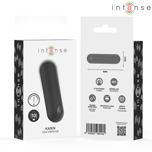Intense Karen mini bala vibradora negra - packaging