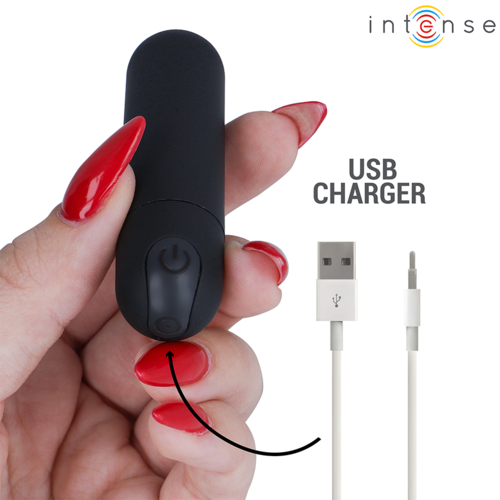 Intense Karen mini bala vibradora negra - carga USB