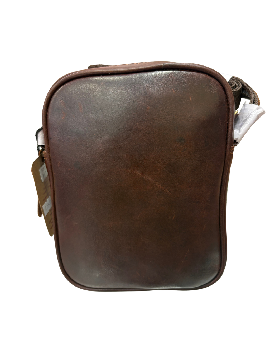 Bandolera de hombre Jaguar 5026TX en piel marrón oscuro vista trasera