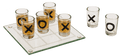 Juego para beber tres en raya con 9 vasos de chupito