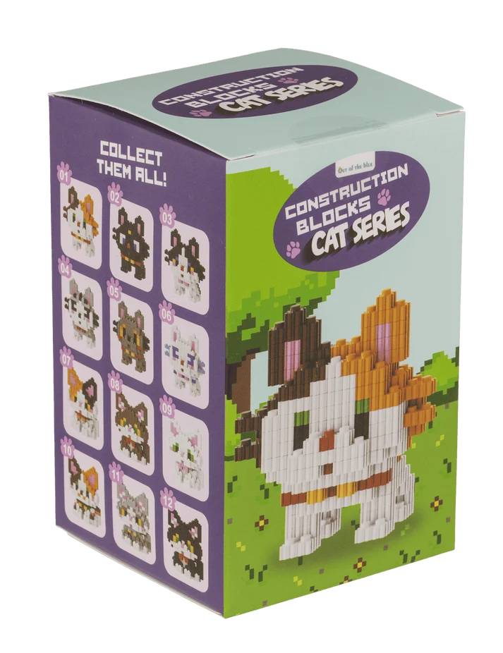 Caja individual del kit de construcción de gatitos Cat Series, colección de 12 modelos