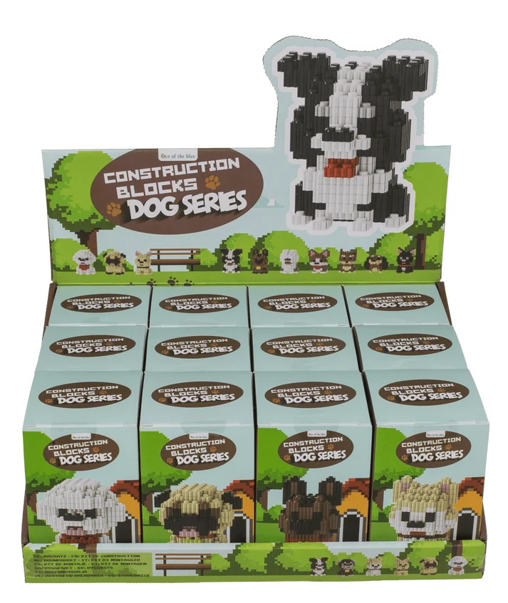 Expositor de kits de construcción de perros con doce diseños