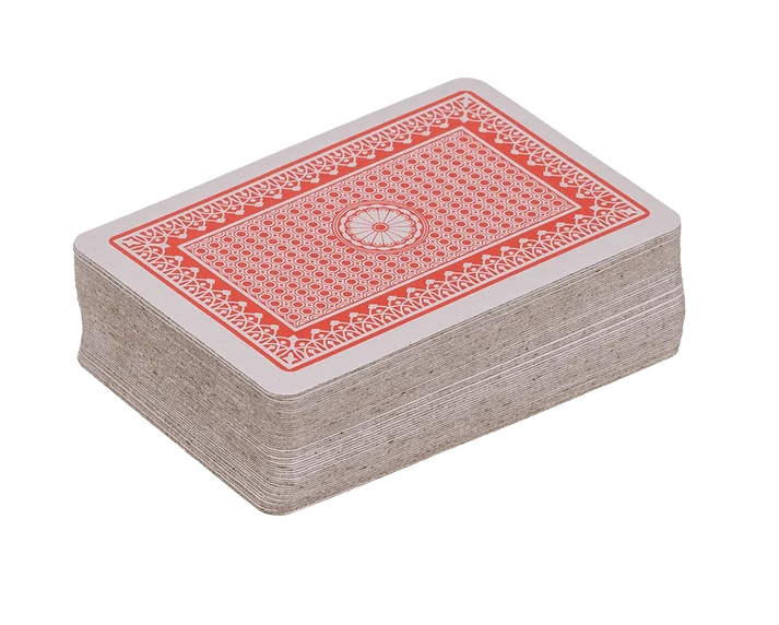 Mini baraja de poker apilada