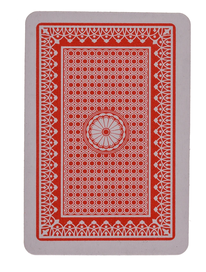 Reverso rojo de mini carta de poker