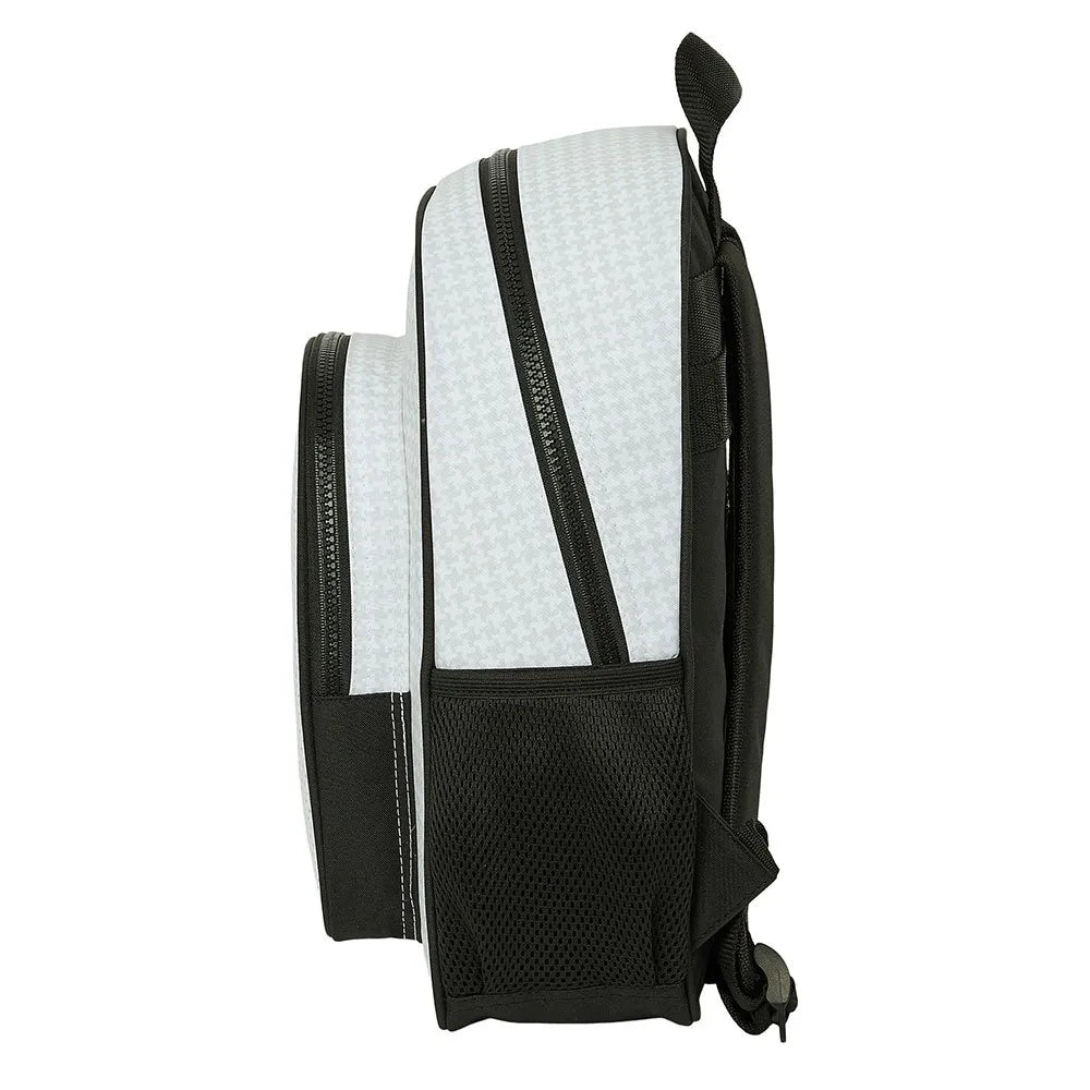 Mochila Real Madrid 24/25 vista lateral con bolsillo portabotellas
