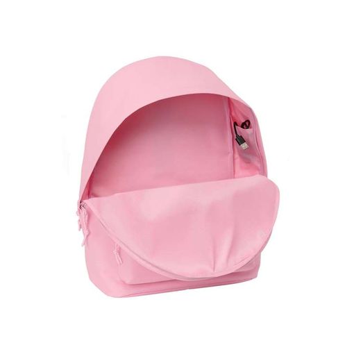 Interior de mochila rosa Real Madrid con doble compartimento