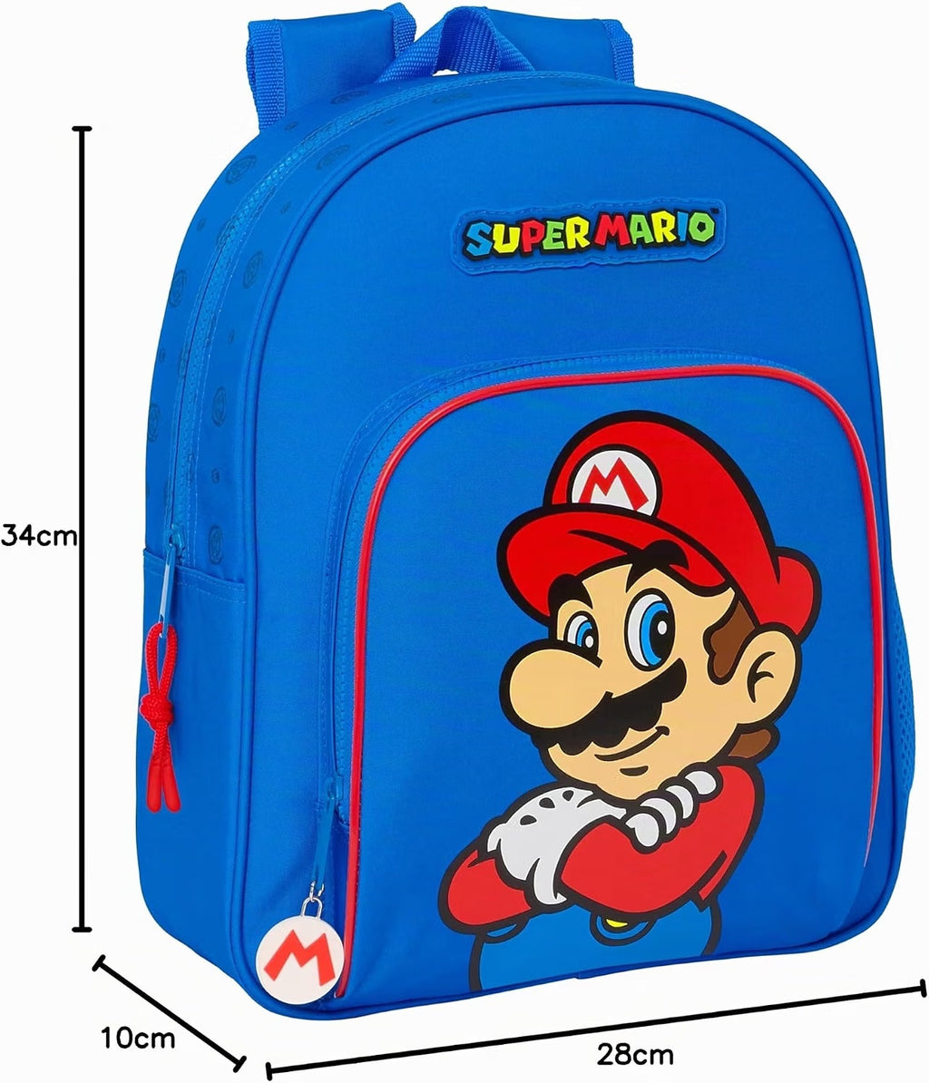 Mochila infantil Super Mario Play medidas 28 x 10 x 34 cm
