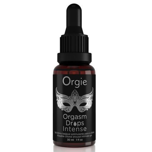 Frasco Orgie Orgasm Drops Intense 30 ml con cuentagotas