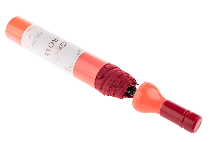 Estuche en forma de botella de vino rosado Rosé