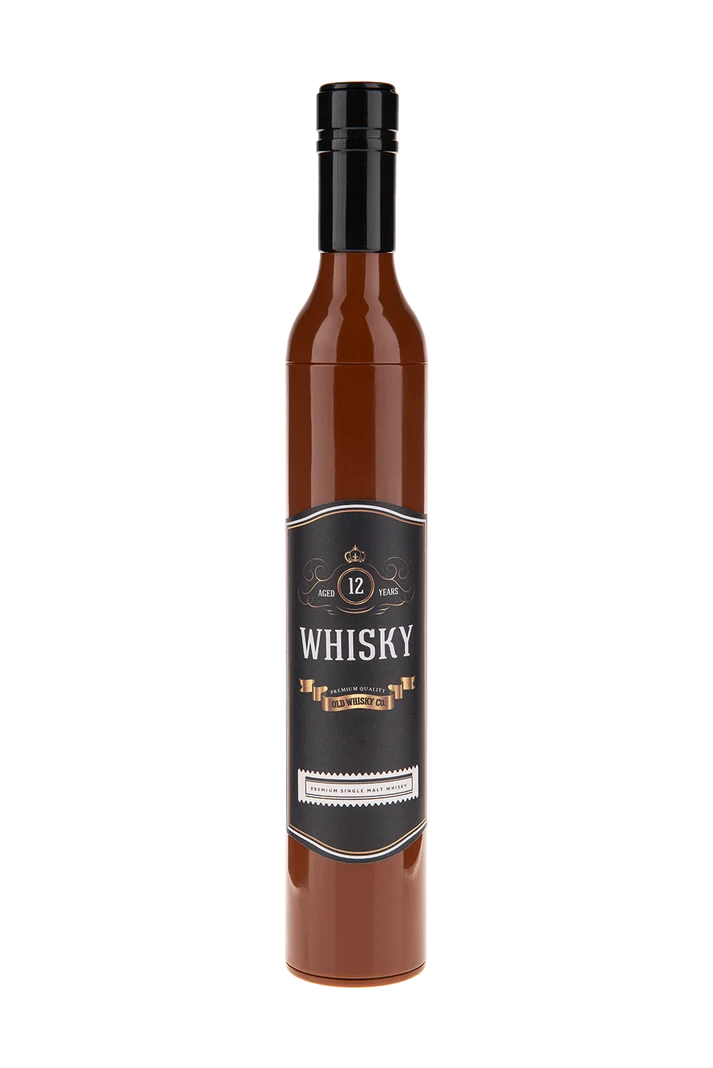Estuche con forma de botella de whisky para paraguas plegable