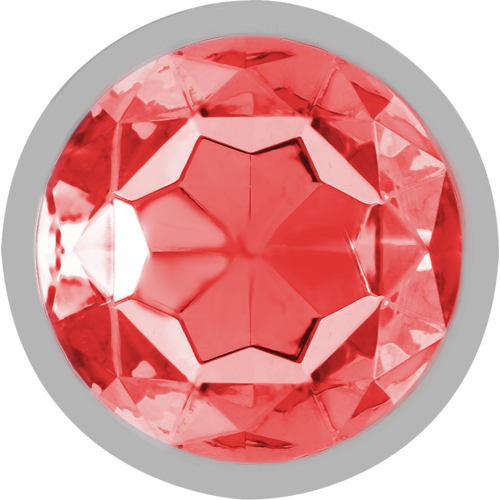 PLUG ANAL METAL ALUMINIO CON CRISTAL ROJO TALLA S
