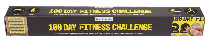 Caja de regalo del póster rascable 100 Day Fitness Challenge