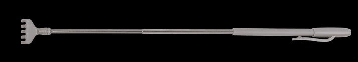 Rascaespalda telescópico extensible en los tres colores disponibles negro blanco y gris