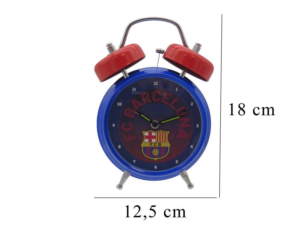 Reloj despertador musical FC Barcelona oficial 12,5 x 18 cm