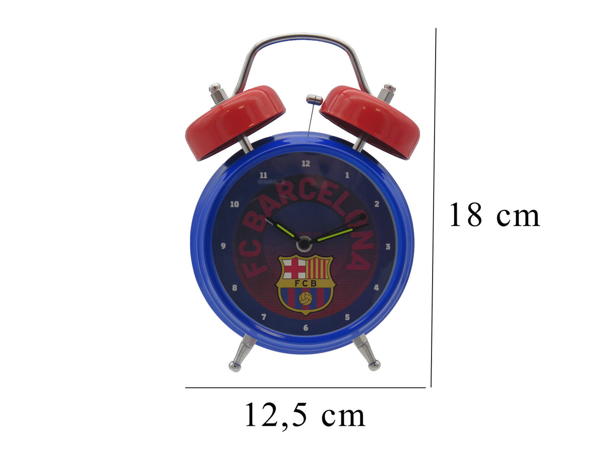 Reloj despertador musical FC Barcelona oficial 12,5 x 18 cm