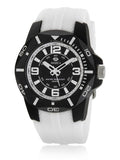 Reloj Marea hombre B35353/8 Sport con correa blanca de silicona, caja negra y esfera negra