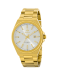 Reloj Marea hombre B54241/4 dorado con esfera blanca, calendario y brazalete de acero