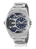 Reloj Marea hombre B54246/2 de acero inoxidable con esfera azul oscuro y doble horario