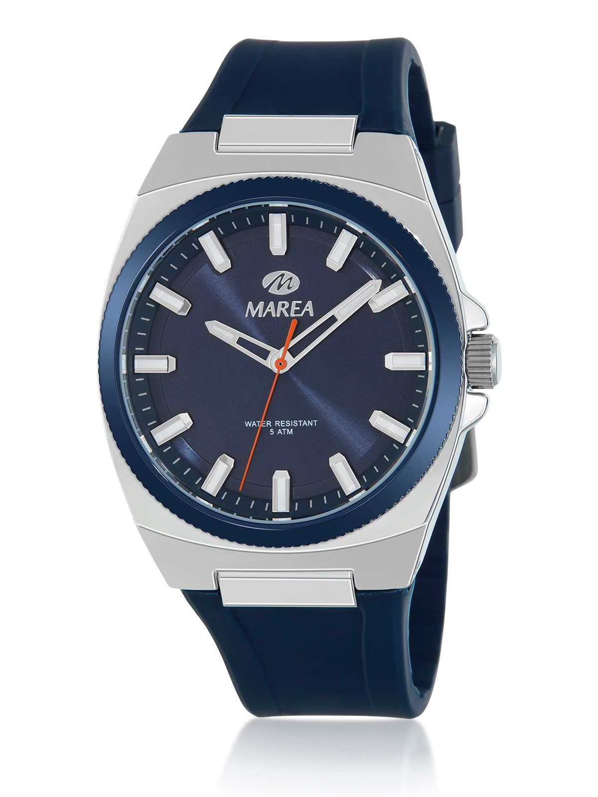 Reloj Marea B54284/2 Sport Azul para hombre, esfera y bisel azules, correa deportiva azul y caja de acero de 41 mm