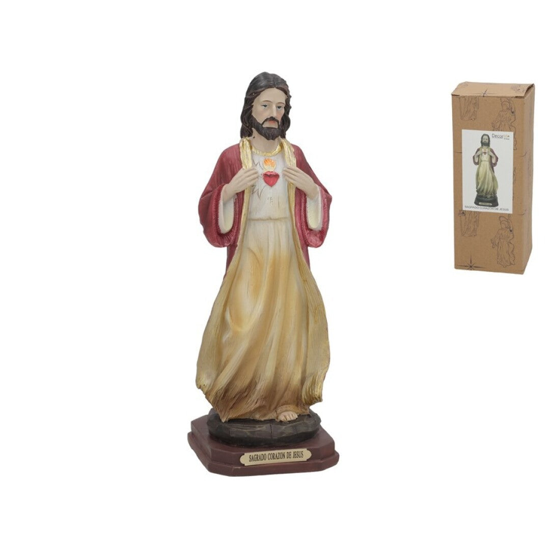 Figura Sagrado Corazón de Jesús de resina de 21,5 cm