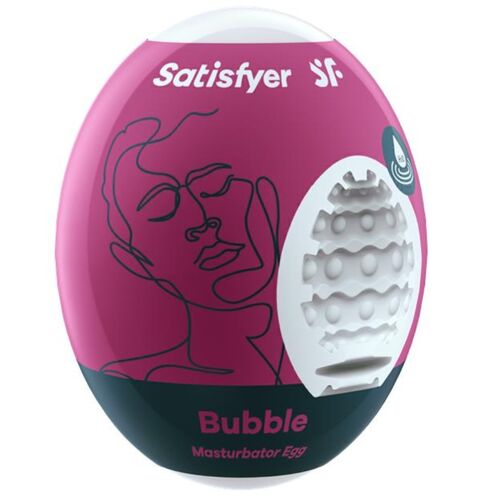 Satisfyer Bubble huevo masturbador masculino con textura interior