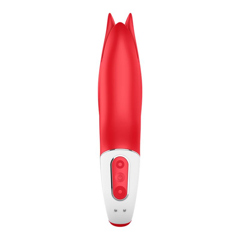 Satisfyer Power Flower vibrador rojo - vista frontal