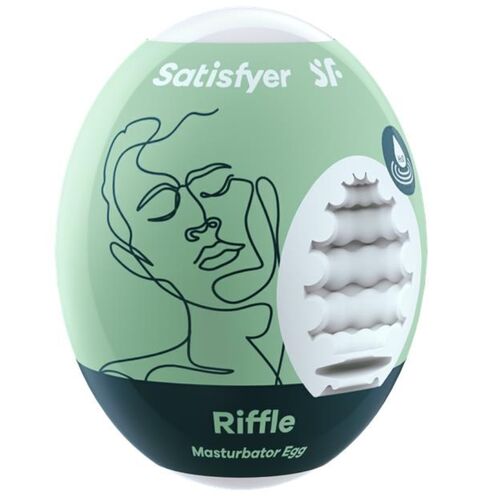 Satisfyer Riffle huevo masturbador masculino con interior texturizado