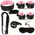 Set BDSM Negro y Rosa – Kit de 8 Piezas